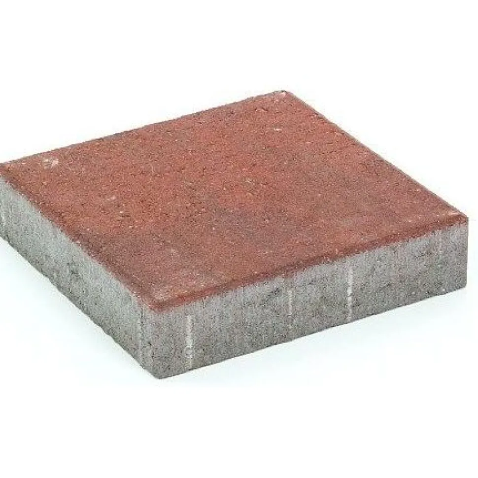 Pihakivi Rudus Kartanolaatta 60 278x278x60 mm sileä punamusta