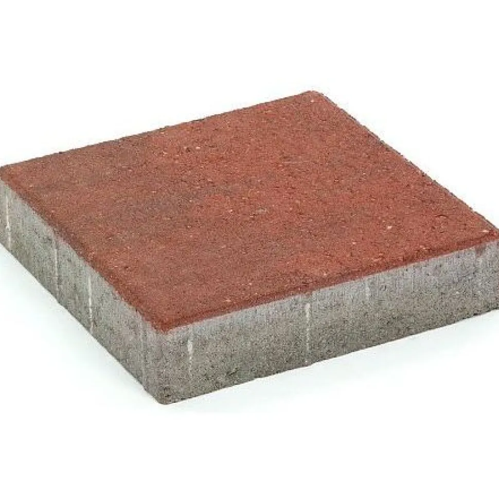 Pihakivi Rudus Kartanolaatta 80 278x278x80 mm sileä punamusta