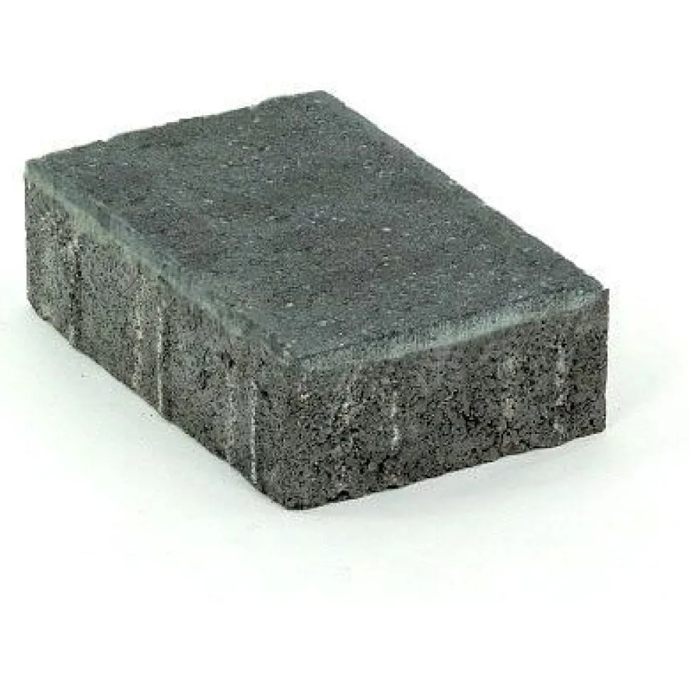 Pihakivi Rudus Kartanonupu 60 viisteetön 207x137x60 mm sileä musta
