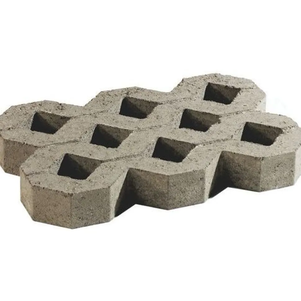 Pihakivi Rudus Reikälaatta 598x398x80 mm sileä harmaa