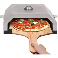 Pizzauuni keraamisella kivellä kaasu tai hiiligrilliin
