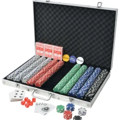 Pokerisarja 1000 pelimerkkiä alumiini