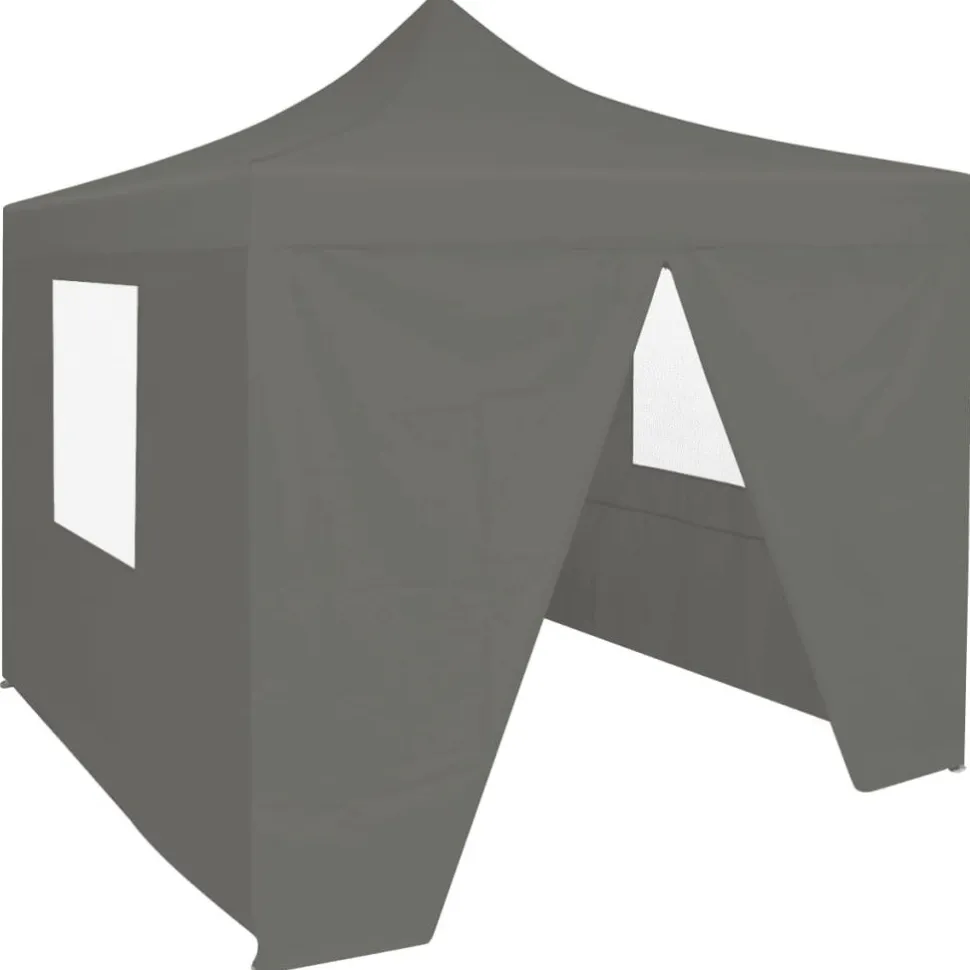 Pop-up teltta kokoontaitettava seinillä 3x3m antrasiitti