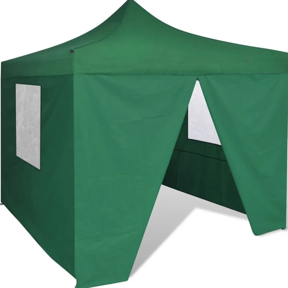 Pop-up teltta kokoontaitettava seinillä 3x3m vihreä