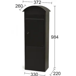 Postilaatikko Habo 9445b musta