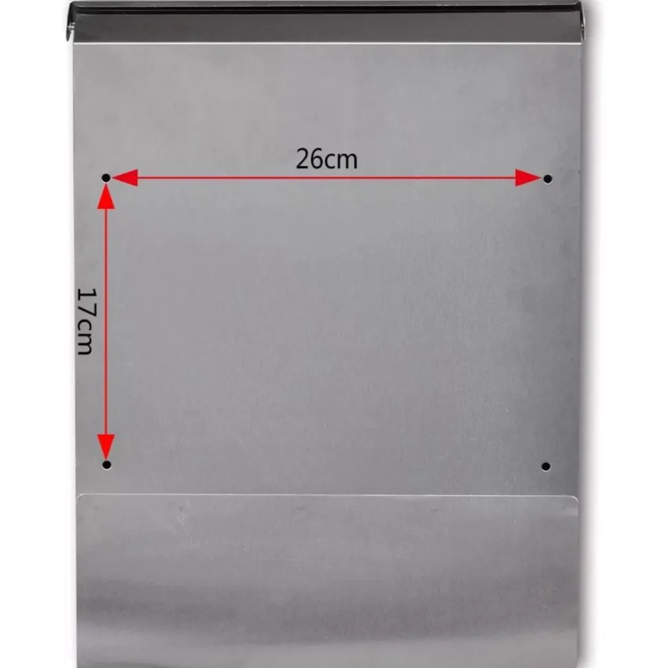 Postilaatikko ruostumattomasta teräksestä 400x120