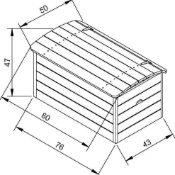 Puinen lelulaatikko Timbela M034-1, 80x50x47cm