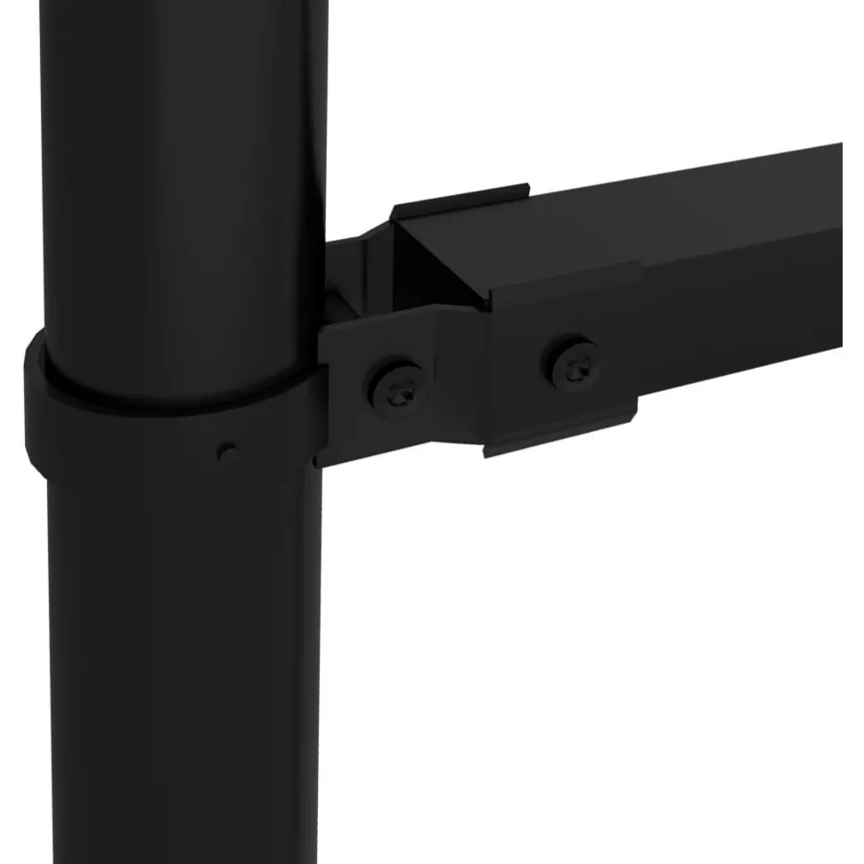 Puutarha-aita keihäskärjillä teräs (0.5-0.75)x5.1m musta
