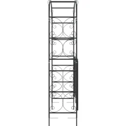 Puutarhakaari portilla 108x45x235 cm teräs musta