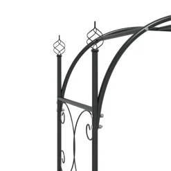 Puutarhakaari portilla 108x45x235 cm teräs musta
