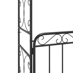 Puutarhakaari portilla 108x45x235 cm teräs musta