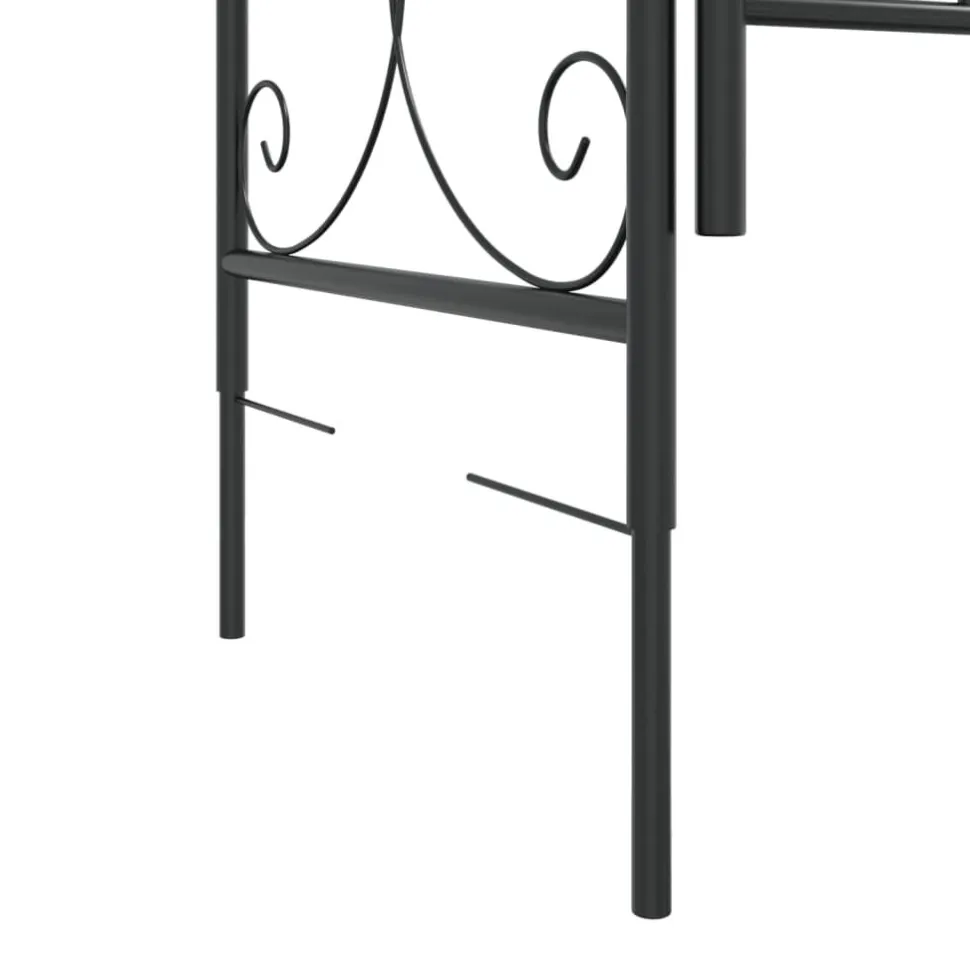 Puutarhakaari portilla 108x45x235 cm teräs musta