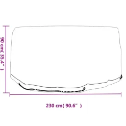 Puutarhakalusteiden suoja 10 purjerengasta Ø230x90 cm pyöreä