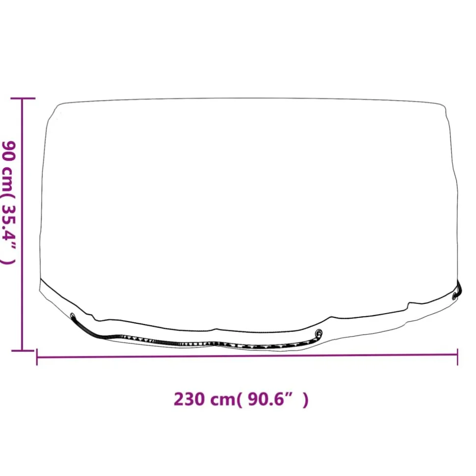 Puutarhakalusteiden suoja 10 purjerengasta Ø230x90 cm pyöreä