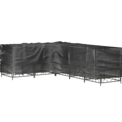 Puutarhakalustesuoja L-muoto 12 purjerengasta 185x185x70 cm