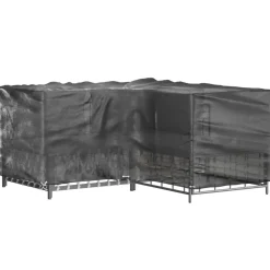 Puutarhakalustesuoja L-muoto 12 purjerengasta 185x185x70 cm