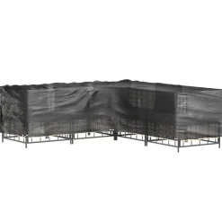 Puutarhakalustesuoja L-muoto 12 purjerengasta 185x185x70 cm