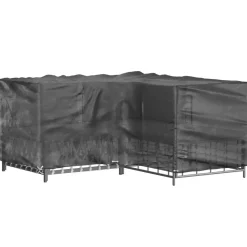 Puutarhakalustesuoja L-muoto 12 purjerengasta 185x185x70 cm