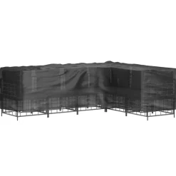 Puutarhakalustesuoja L-muoto 12 purjerengasta 185x185x70 cm