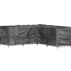 Puutarhakalustesuoja L-muoto 12 purjerengasta 185x185x70 cm