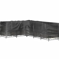Puutarhakalustesuoja L-muoto 12 purjerengasta 185x185x70 cm