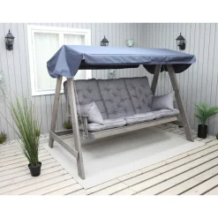 Puutarhakeinu katoksella Baltic Garden Pelle 165cm harmaa