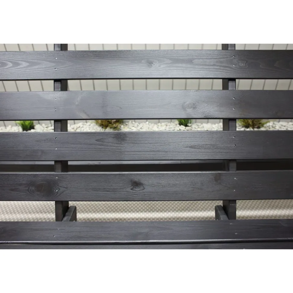 Puutarhakeinu katoksella Baltic Garden Pelle 165cm musta