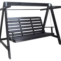 Puutarhakeinu katoksella Baltic Garden Pelle 165cm musta