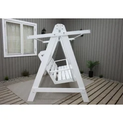 Puutarhakeinu katoksella Baltic Garden Pelle 165cm valkoinen/musta