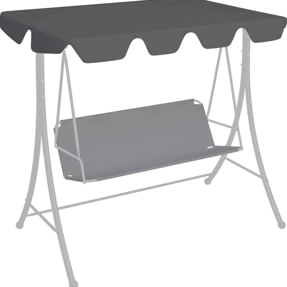Puutarhakeinun Vaihtokatos musta 188/168x145/110 cm (12093)