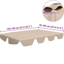 Puutarhakeinun Vaihtokatos musta 188/168x145/110 cm (12093)