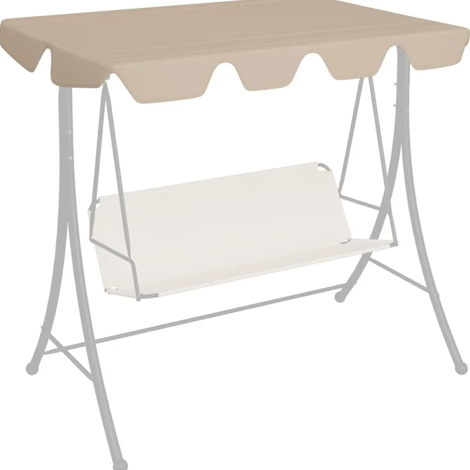 Puutarhakeinun Vaihtokatos musta 188/168x145/110 cm (12093)