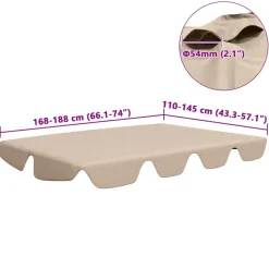 Puutarhakeinun Vaihtokatos musta 188/168x145/110 cm (12093)