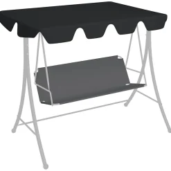 Puutarhakeinun Vaihtokatos musta 188/168x145/110 cm (12093)