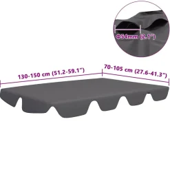 Puutarhakeinun Vaihtokatos musta 188/168x145/110 cm (12093)
