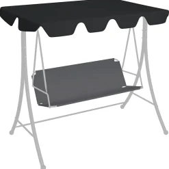 Puutarhakeinun Vaihtokatos musta 188/168x145/110 cm (12093)