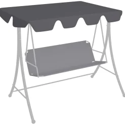 Puutarhakeinun Vaihtokatos musta 188/168x145/110 cm (12093)