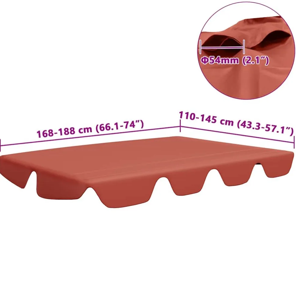 Puutarhakeinun Vaihtokatos musta 188/168x145/110 cm (12093)