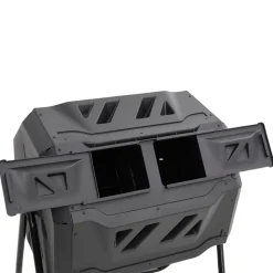 Puutarhakompostiroskis musta 73x64x95 cm 160 l