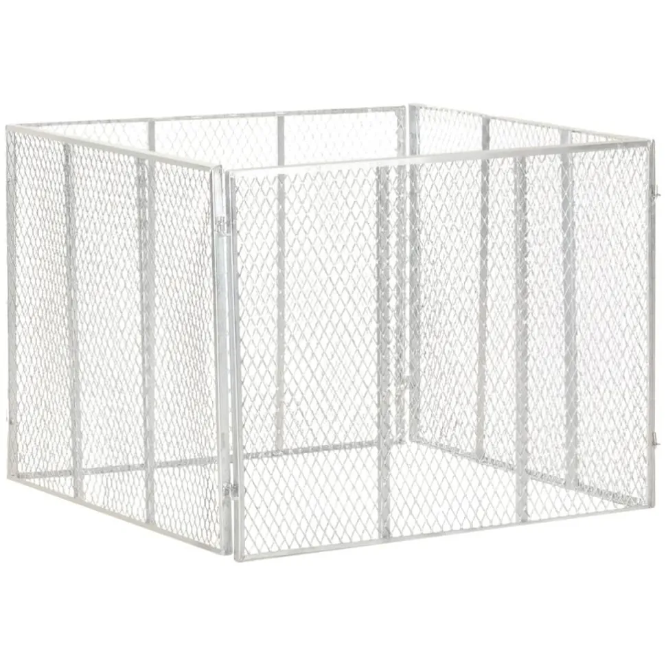 Puutarhakomposti 100x100x77 cm galvanoitu rauta (46150)