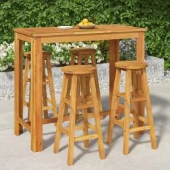 Puutarhan bistrosarja 5-osainen täysi akasiapuu (54389)