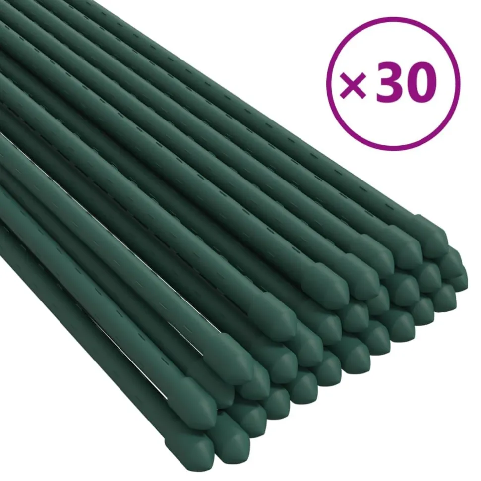 Puutarhan kasvituet 30 kpl vihreä 60 cm teräs (19367)