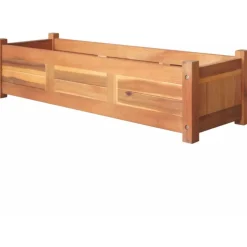 Puutarhan korotettu kukkalaatikko akaasiapuu 100x30x25 cm