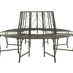 Puutarhan puunympäryspenkki 160 cm teräs