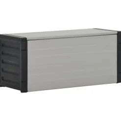 Puutarhan roskakori harmaa 85x34x40 cm