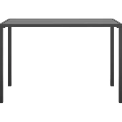 Puutarhan ruokapöytä antrasiitti 110x54x70 cm teräs (64600)