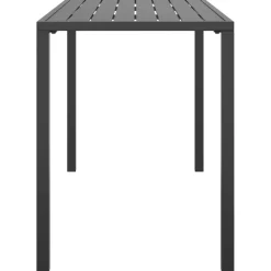 Puutarhan ruokapöytä antrasiitti 110x54x70 cm teräs (64600)