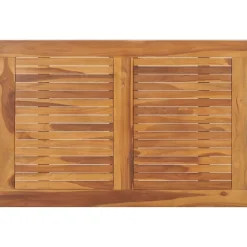 puutarhan ruokapöytä Kokoontaittuva 90x60x75 cm täysi tiikki (15445)