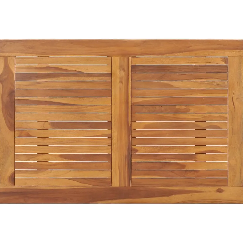 puutarhan ruokapöytä Kokoontaittuva 90x60x75 cm täysi tiikki (15445)