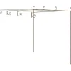 Puutarhan ruusukaari antiikkiruskea 4x3x2,5 m rauta